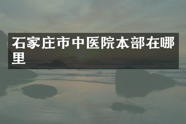 石家庄市中医院本部在哪里