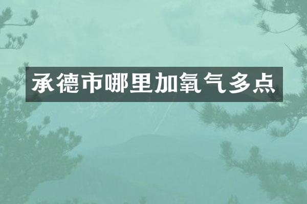 承德市哪里加氧气多点