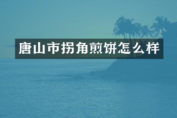 唐山市拐角煎饼怎么样