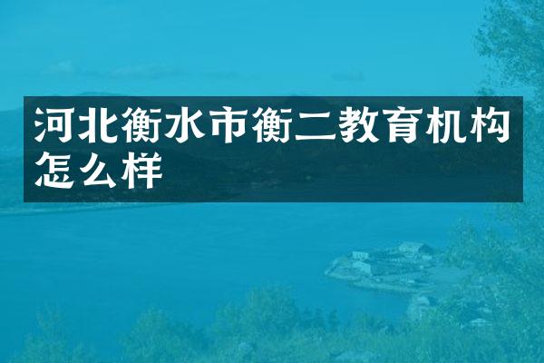 河北衡水市衡二教育机构怎么样