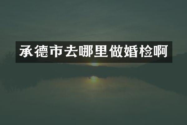 承德市去哪里做婚检啊