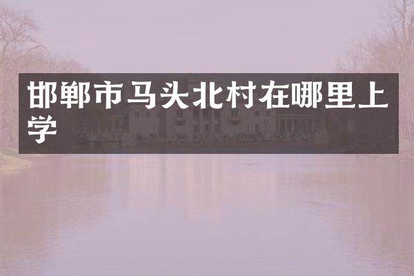 邯郸市马头北村在哪里上学