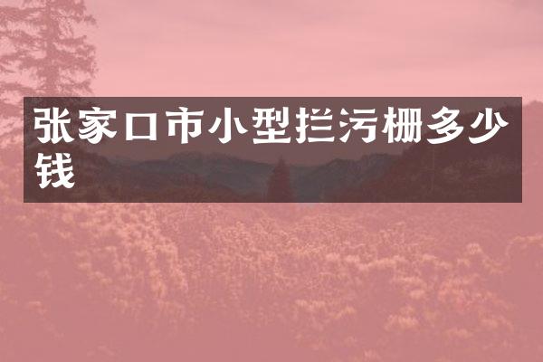 张家口市小型拦污栅多少钱