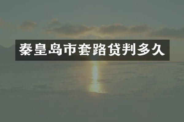 秦皇岛市套路贷判多久