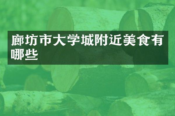 廊坊市大学城附近美食有哪些