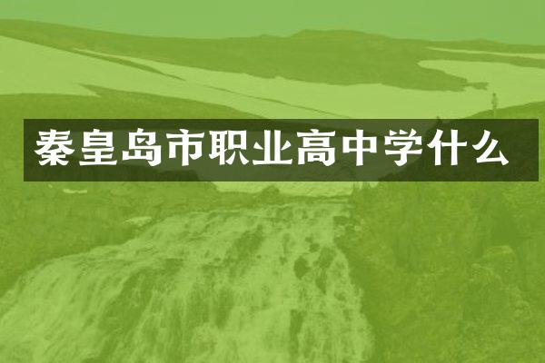 秦皇岛市职业高中学什么