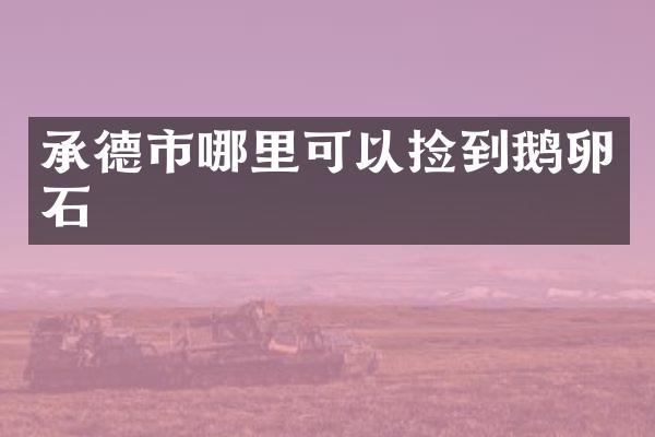 承德市哪里可以捡到鹅卵石