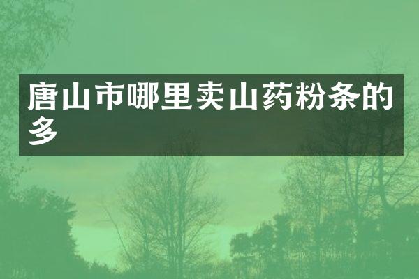 唐山市哪里卖山药粉条的多