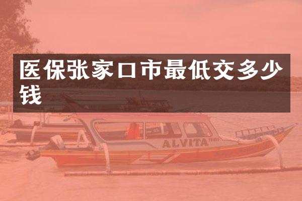 医保张家口市最低交多少钱