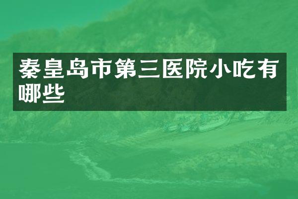 秦皇岛市第三医院小吃有哪些