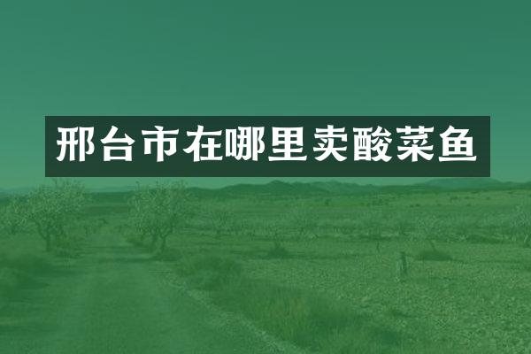 邢台市在哪里卖酸菜鱼