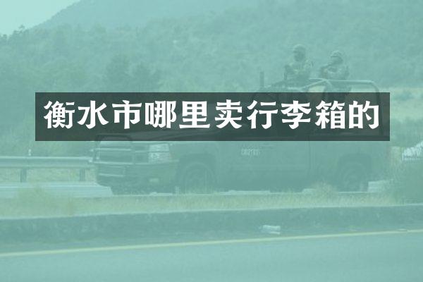 衡水市哪里卖行李箱的