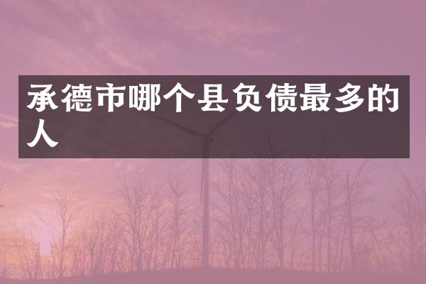 承德市哪个县负债最多的人