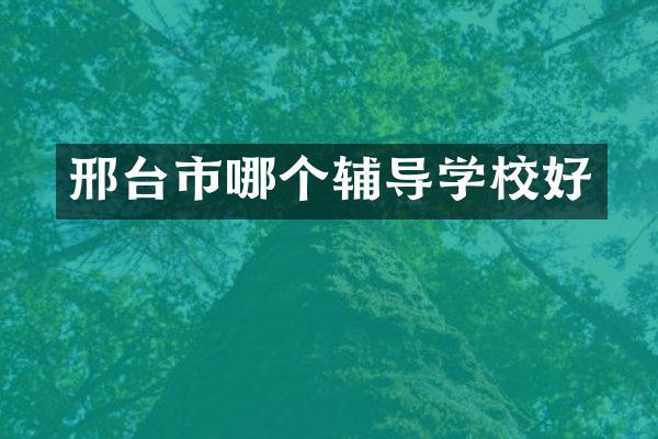 邢台市哪个辅导学校好