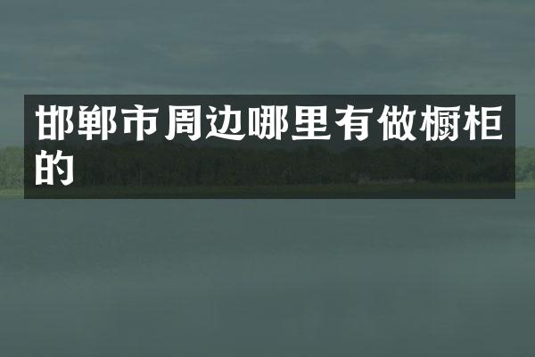 邯郸市周边哪里有做橱柜的