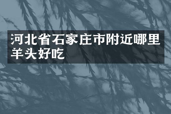 河北省石家庄市附近哪里羊头好吃