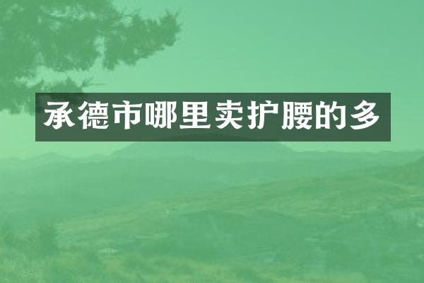 承德市哪里卖护腰的多