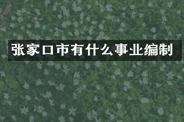 张家口市有什么事业编制