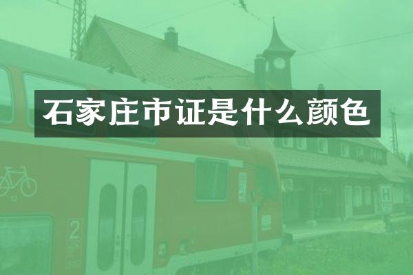 石家庄市证是什么颜色