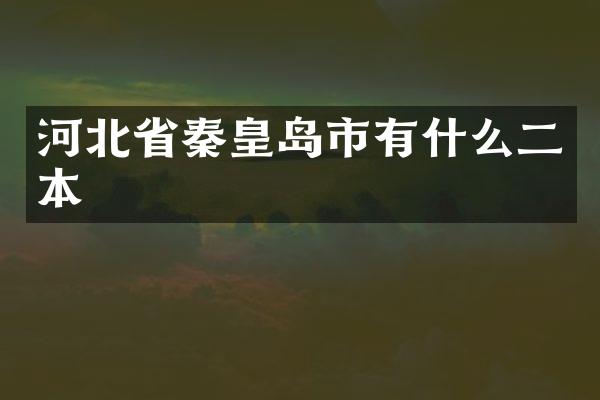 河北省秦皇岛市有什么二本