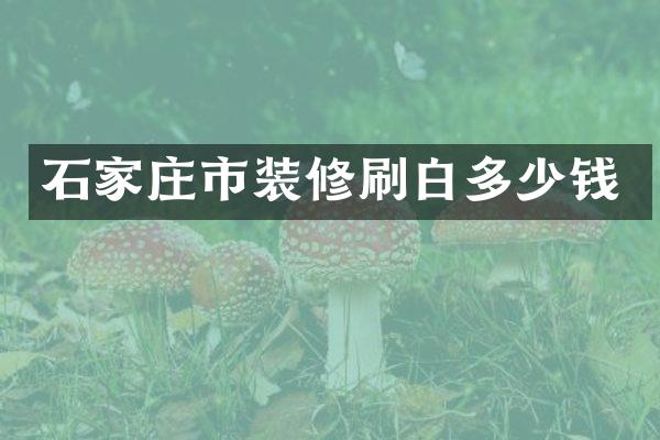 石家庄市装修刷白多少钱