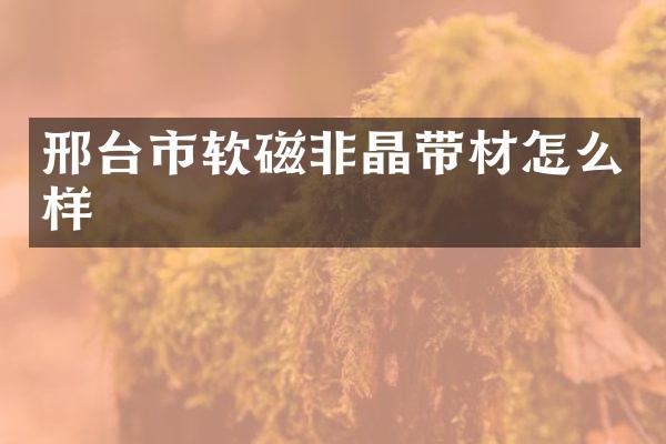 邢台市软磁非晶带材怎么样