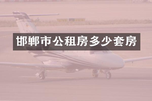邯郸市公租房多少套房