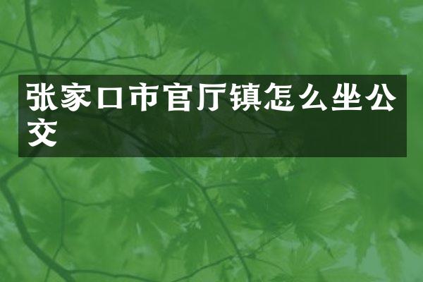 张家口市官厅镇怎么坐公交