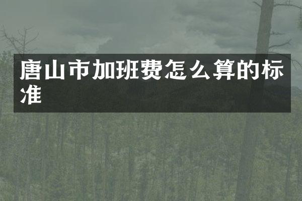 唐山市加班费怎么算的标准