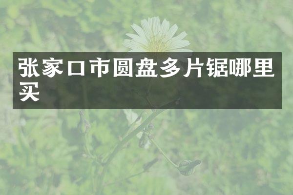张家口市圆盘多片锯哪里买