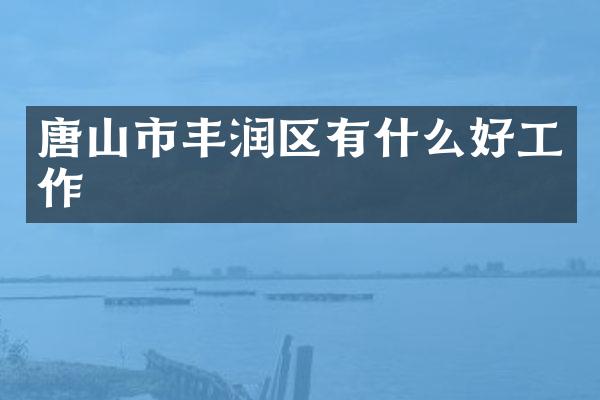 唐山市丰润区有什么好工作
