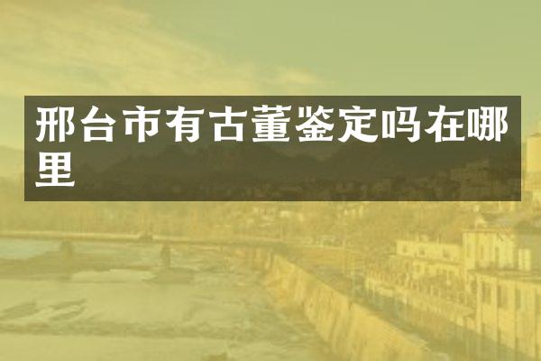 邢台市有古董鉴定吗在哪里