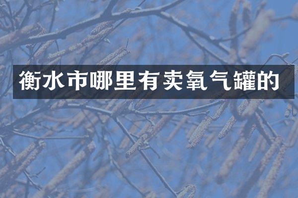 衡水市哪里有卖氧气罐的