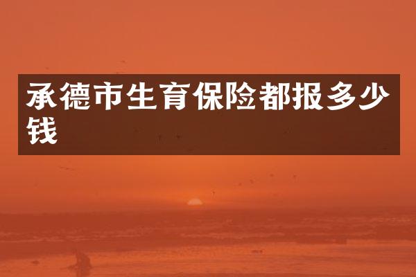 承德市生育保险都报多少钱