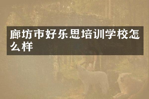 廊坊市好乐思培训学校怎么样
