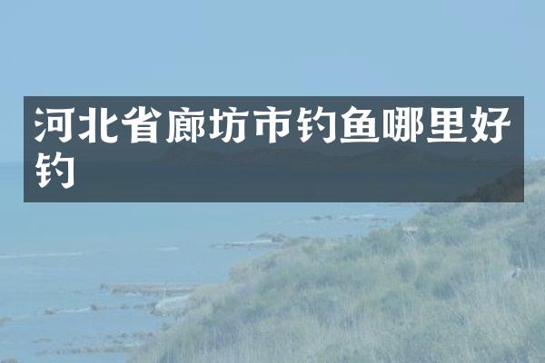 河北省廊坊市钓鱼哪里好钓