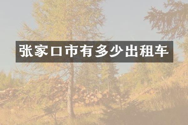 张家口市有多少出租车