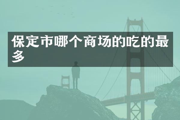 保定市哪个商场的吃的最多