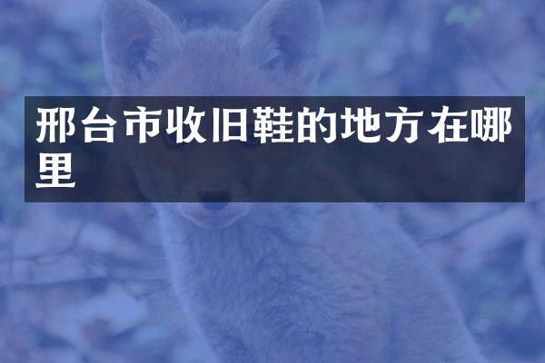 邢台市收旧鞋的地方在哪里