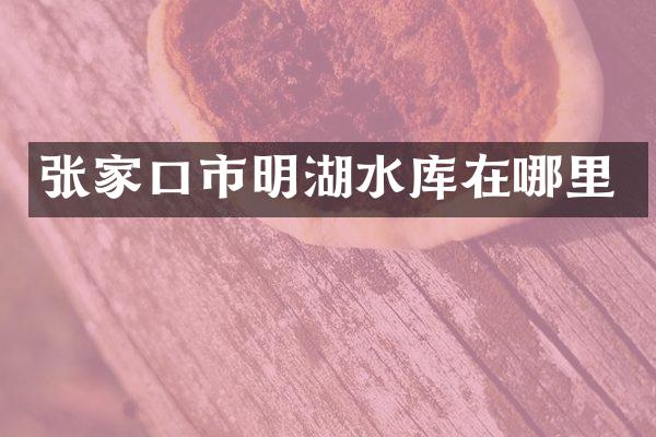 张家口市明湖水库在哪里