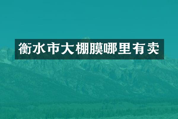 衡水市大棚膜哪里有卖