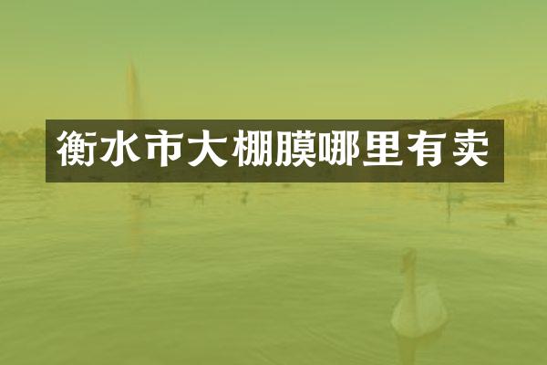 衡水市大棚膜哪里有卖
