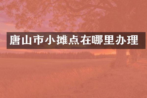 唐山市小摊点在哪里办理