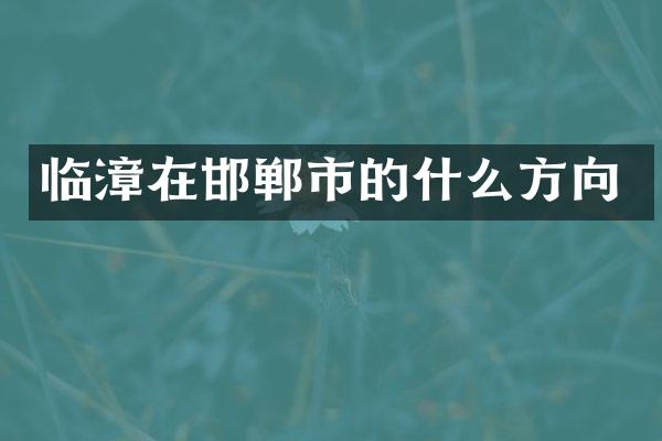 临漳在邯郸市的什么方向