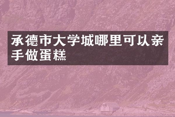 承德市大学城哪里可以亲手做蛋糕