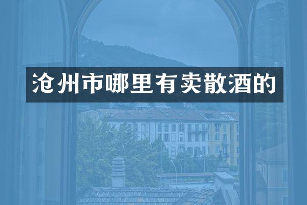 沧州市哪里有卖散酒的