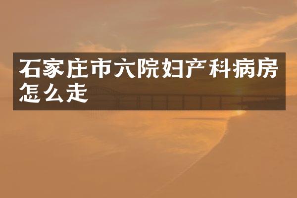 石家庄市六院妇产科病房怎么走