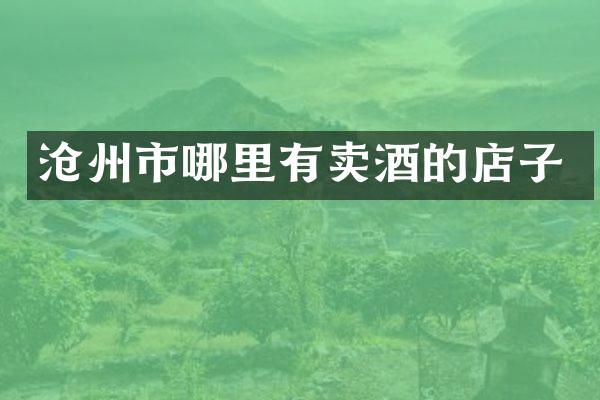 沧州市哪里有卖酒的店子