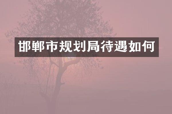 邯郸市规划局待遇如何