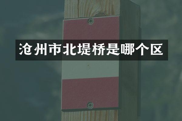 沧州市北堤桥是哪个区